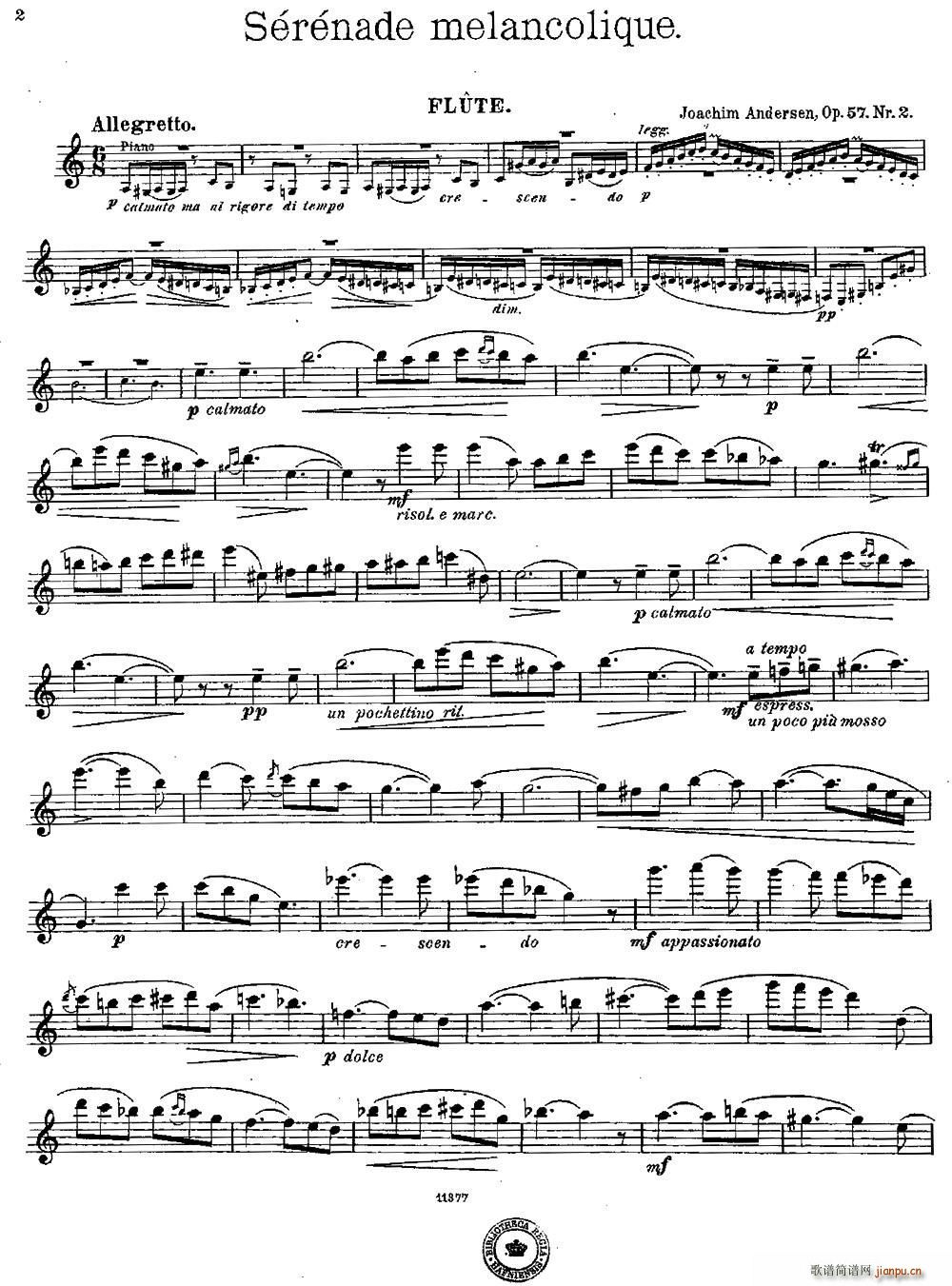 Serenade melancolique Op 57 No 2(ѺV)1