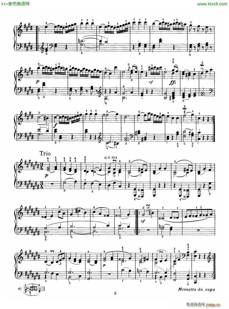 Haydn Piano Sonata No 36 In C(V)8