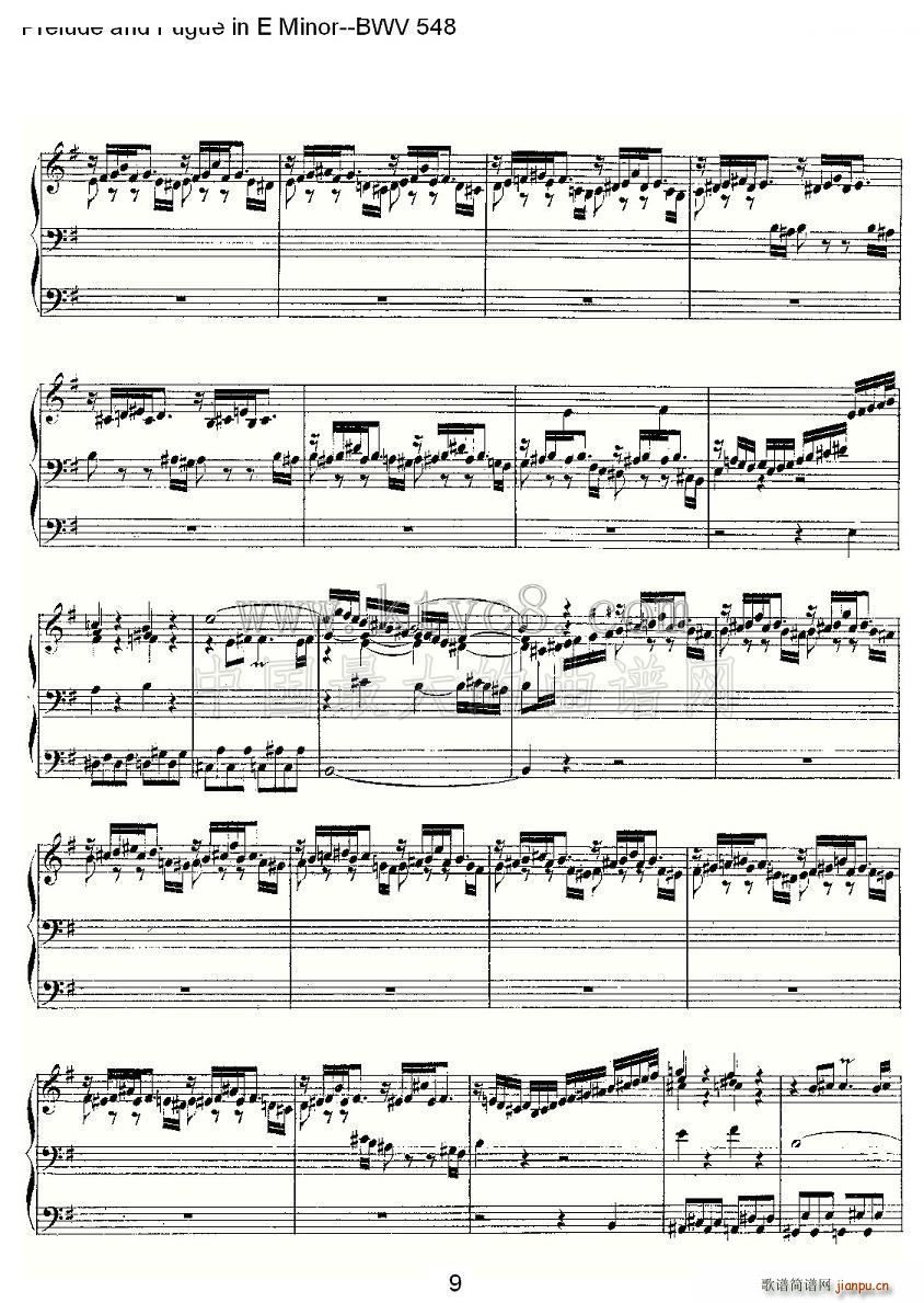 Prelude and Fugue in E Minor BWV 548 L(fng)V(ʮּ)9