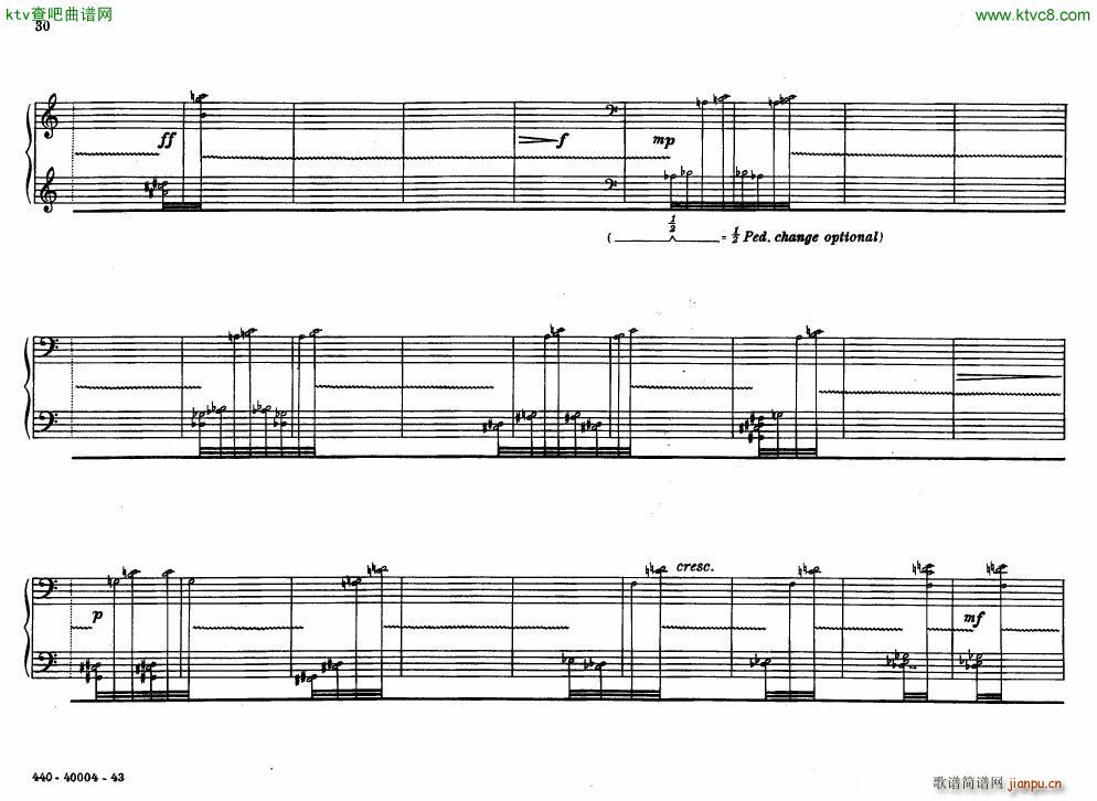 Bolcom 12 etudes for piano(V)30