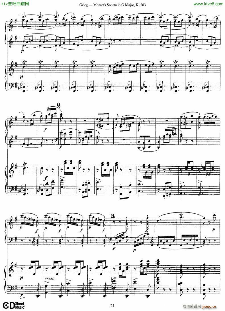 Grieg Sonata K 582 Mozart 2nd Piano Grieg(V)21