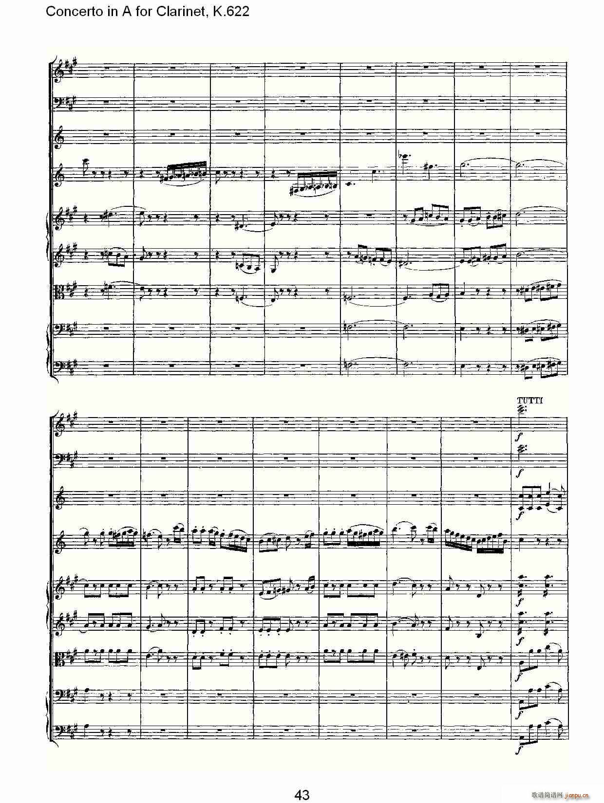 Concerto in A for Clarinet, K.622(λɹV)13