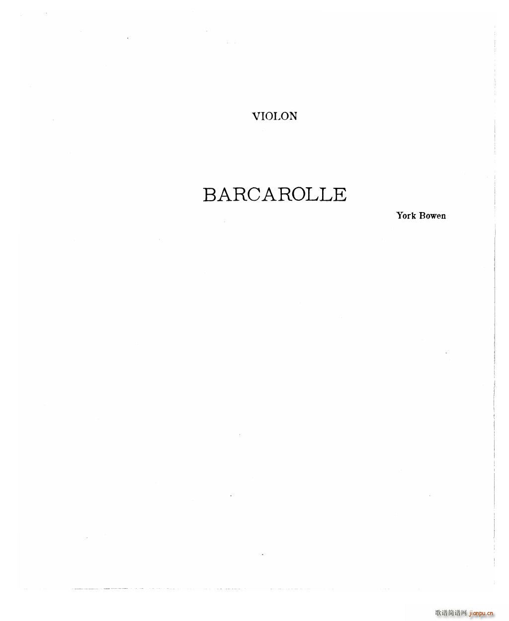 Bowen Barcarolle for violin and piano(V)17