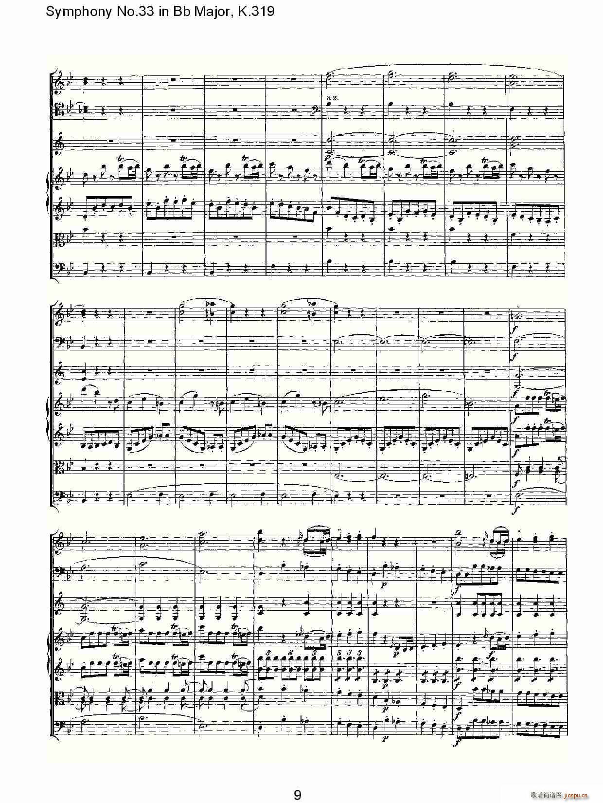 Symphony No.33 in Bb Major, K.319(ʮּ)9