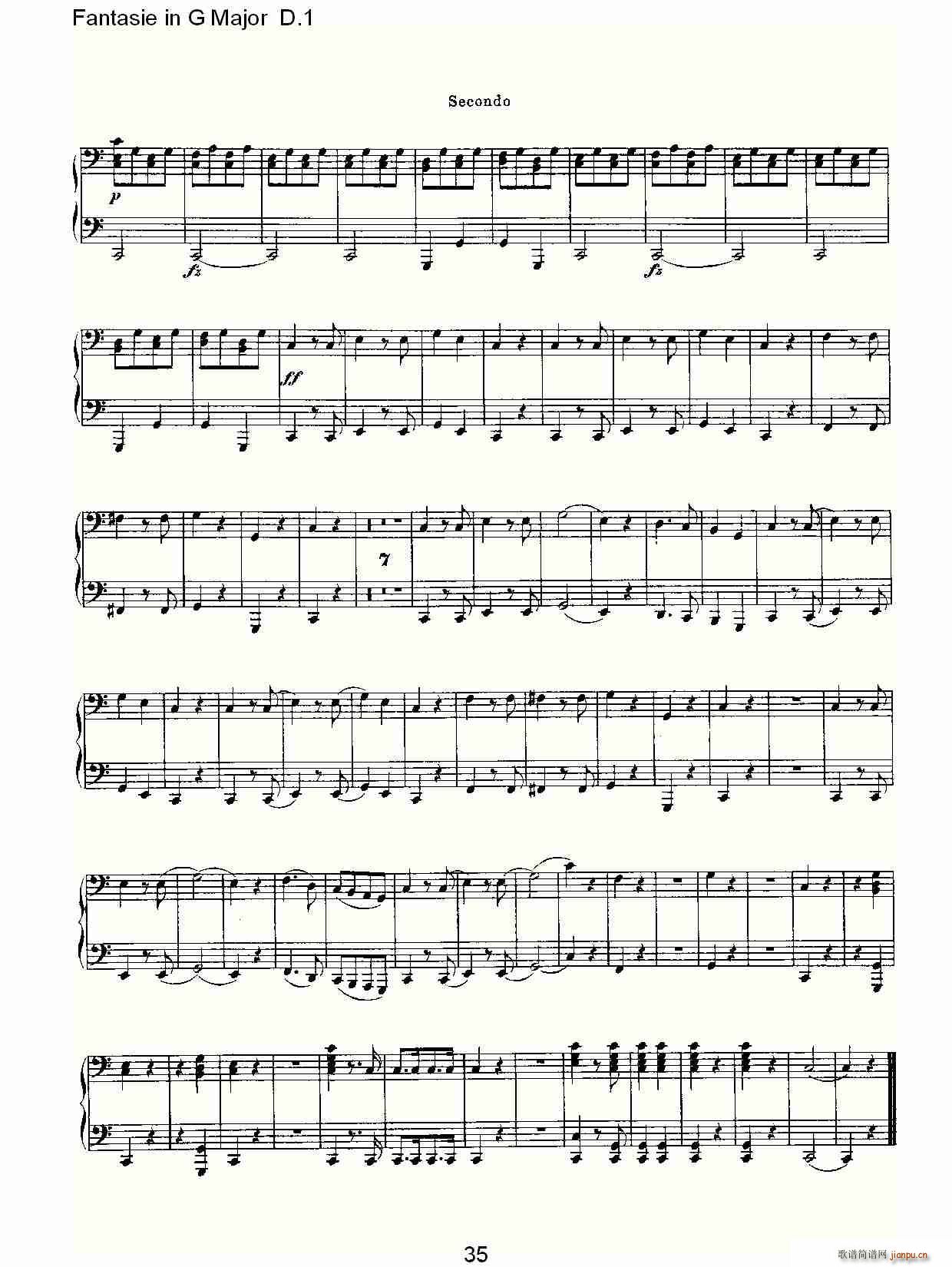 Fantasie in G Major D.1(ʮּ)35