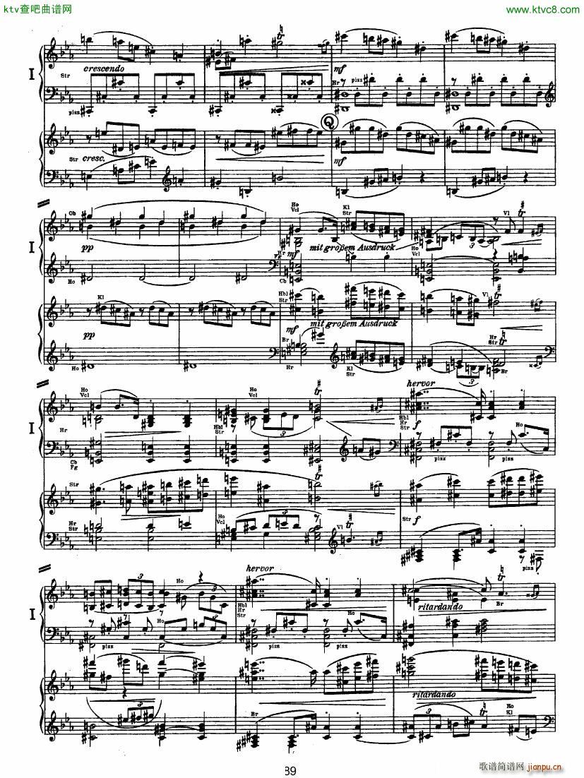Bruckner Symphony No 4 4 hands arr (V)38