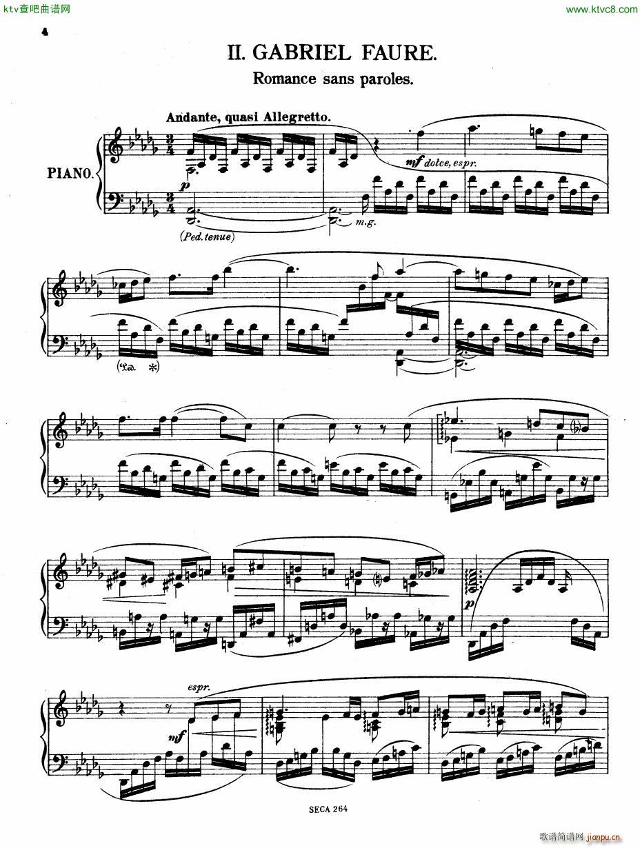 Casella  La Manire de Gabriel Faure piano(V)1
