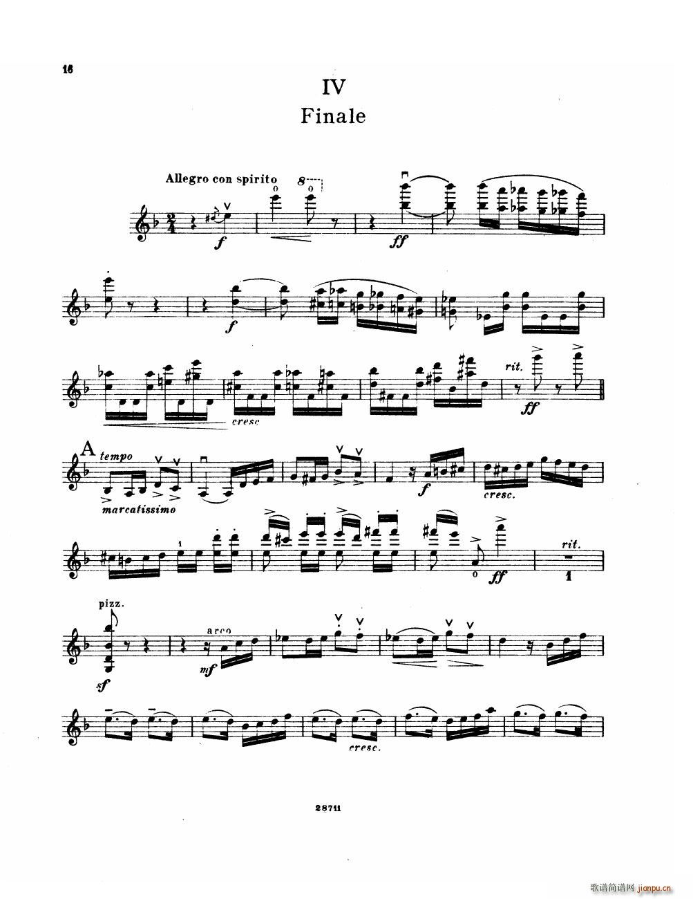 Bowen Suite for violin and piano violin part(V)16