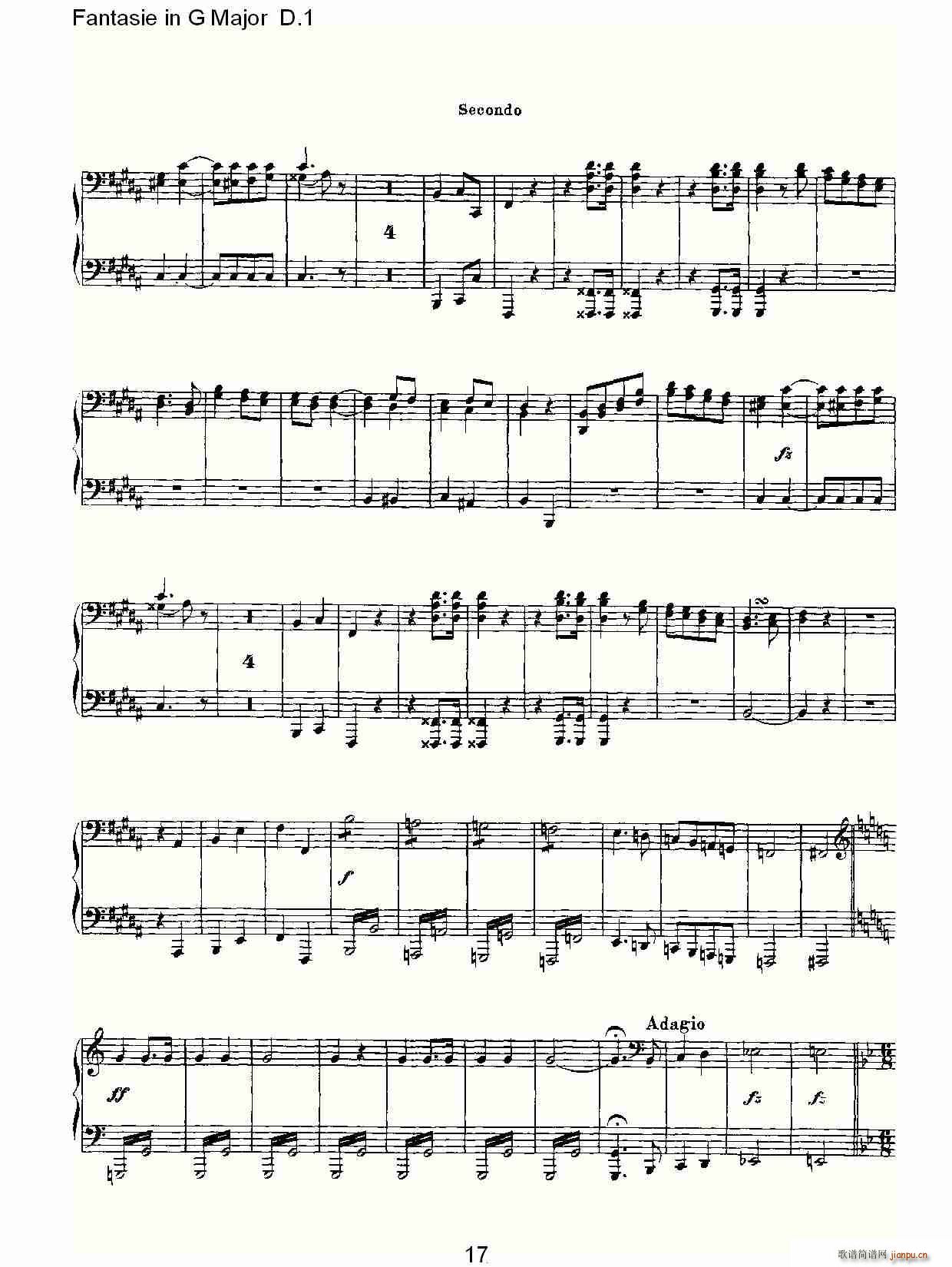 Fantasie in G Major D.1(ʮּ)17
