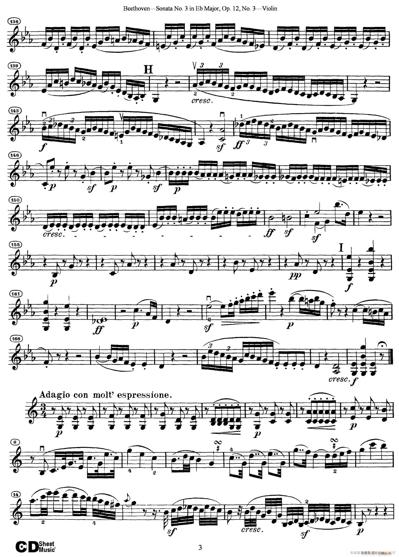 A{(dio)ڶСQ Sonata No 2 in A Major Op 12 No 2(СV)3