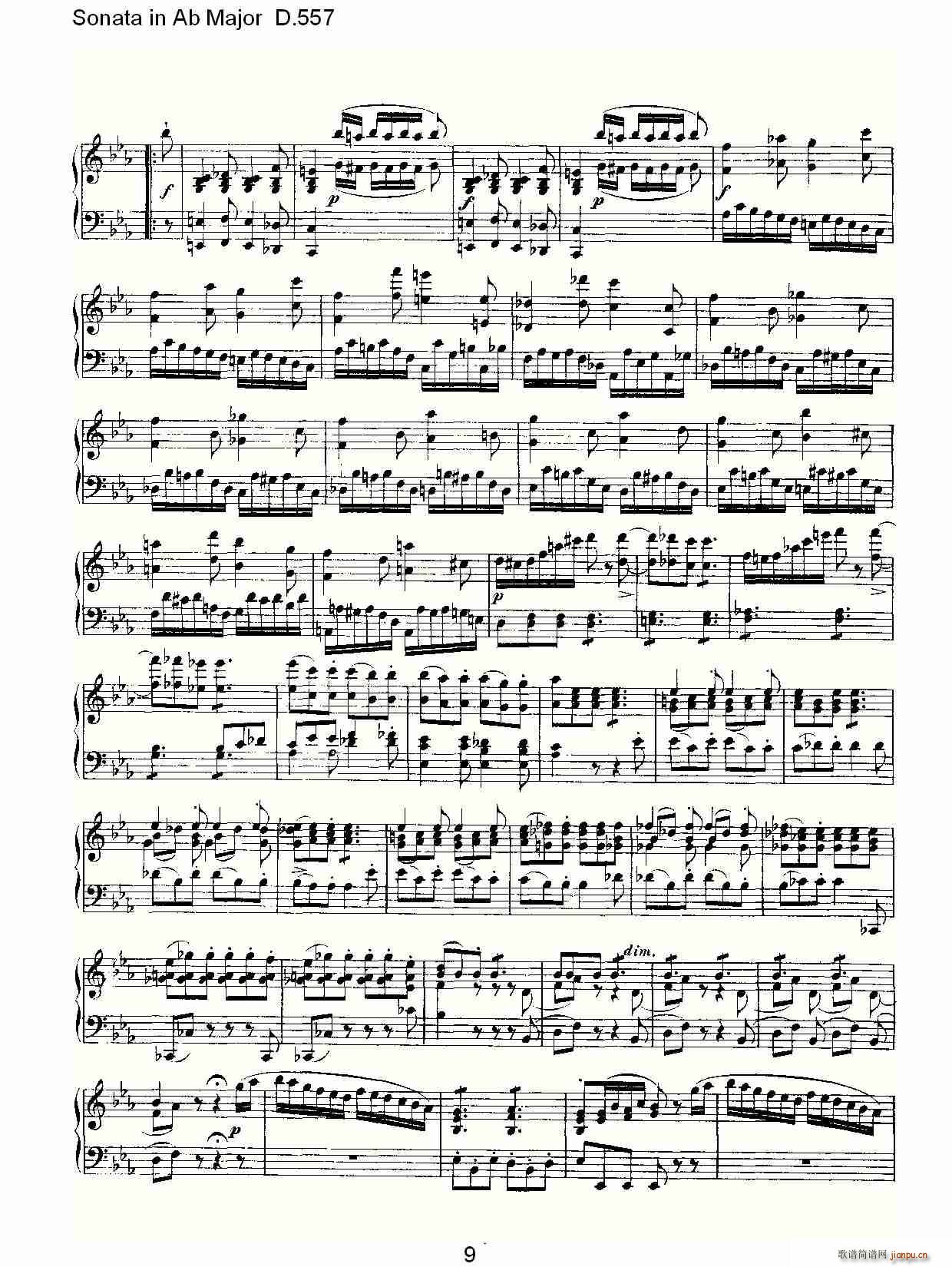 Sonata in Ab Major D.557(ʮּ)9