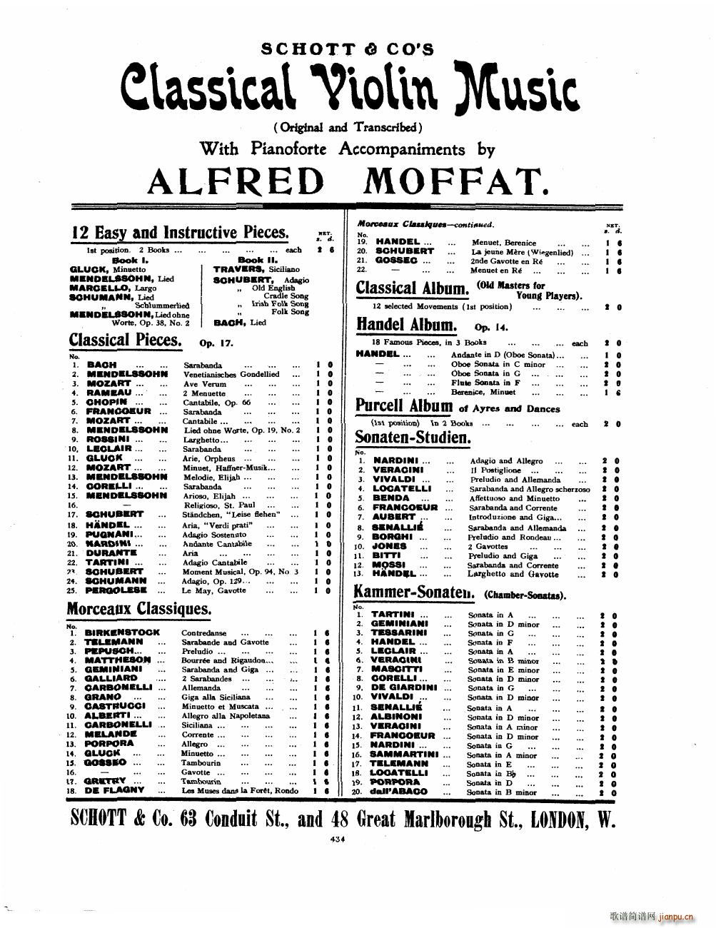 Bowen Suite for violin and piano violin part(V)26