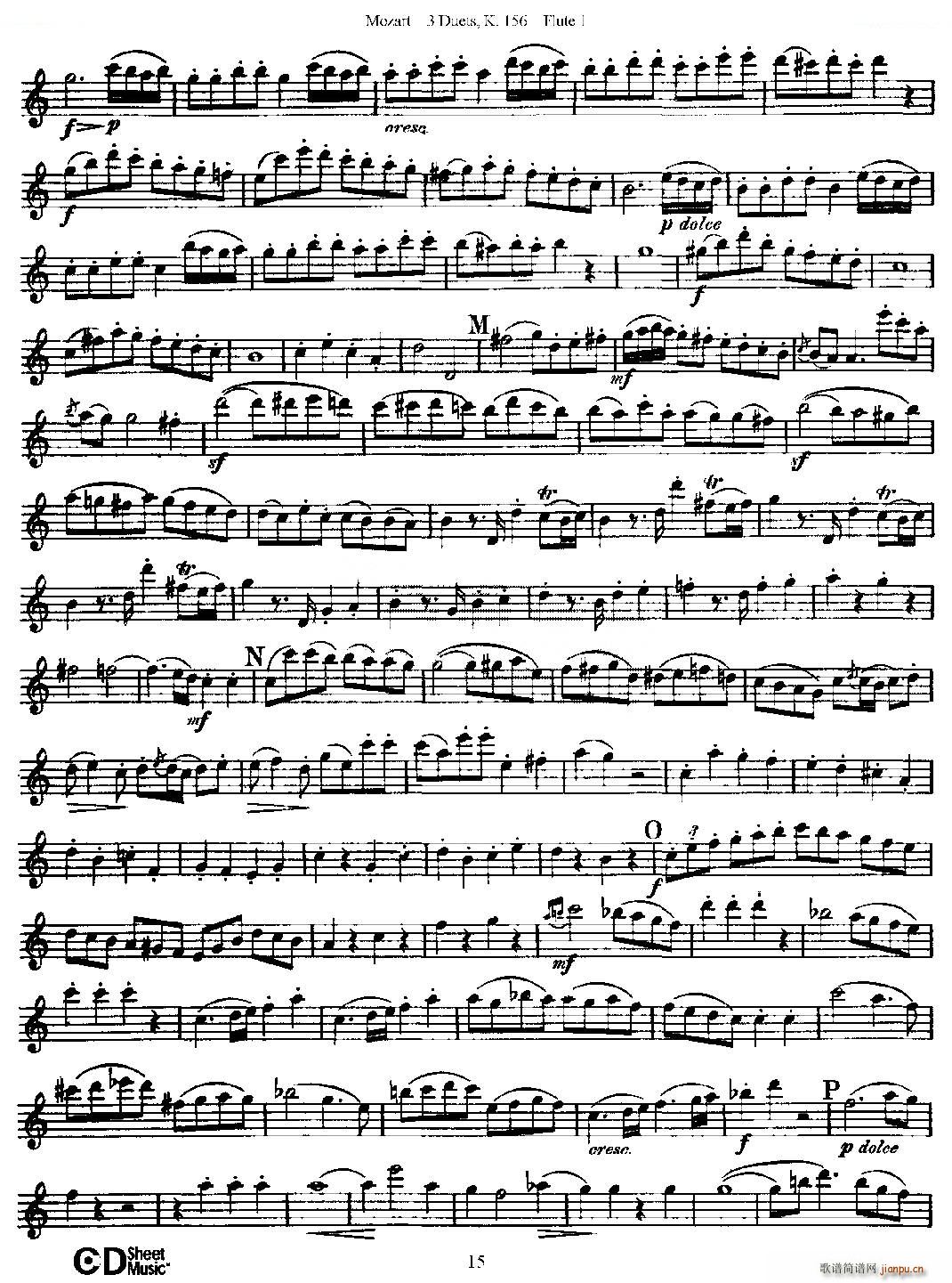 3 Duets K 156 ֮һL  K156̖(ho) ~(ѺV)15