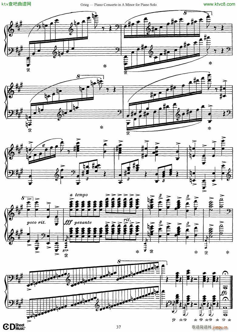 Grieg Piano Concerto solo arr 2 byGrieg(V)37