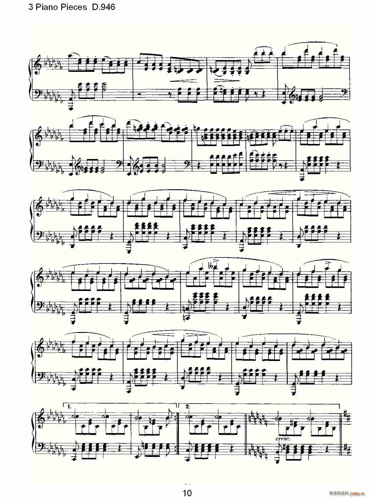 3 Piano Pieces D.946(V)10