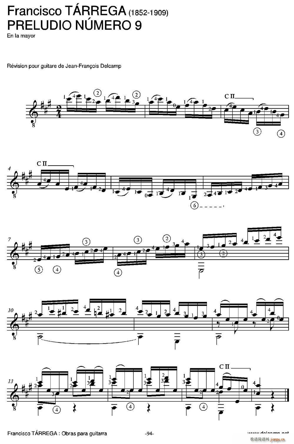 PRELUDIO NUMERO 9 En la mayor ŵ伪(V)1