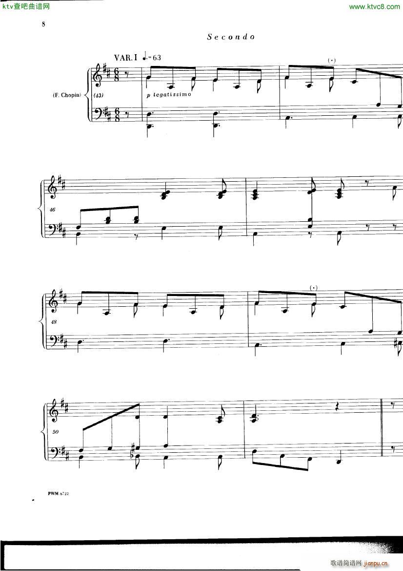 Chopin ekier variations in D(V)6