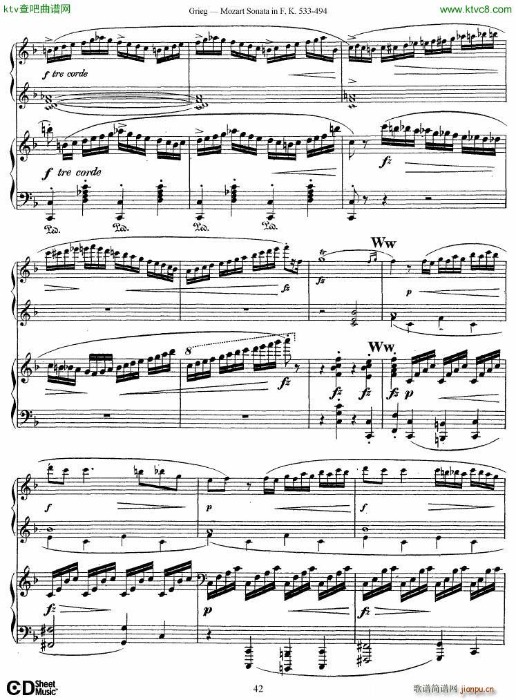 Grieg Sonata K 533 Mozart 2nd Piano Grieg(V)42