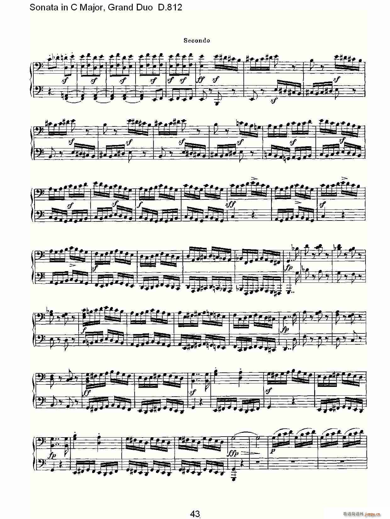 Sonata in C Major, Grand Duo D.812(V)13