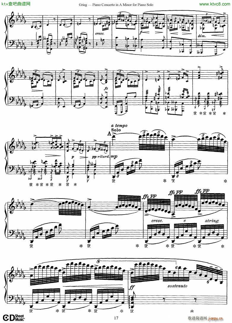 Grieg Piano Concerto solo arr 2 byGrieg(V)17