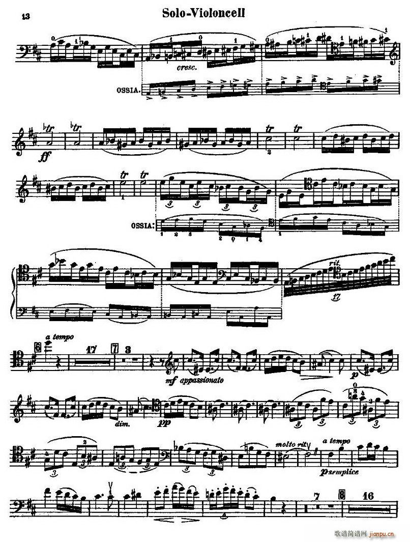 CELLO CONCERTO in B minor(V)13