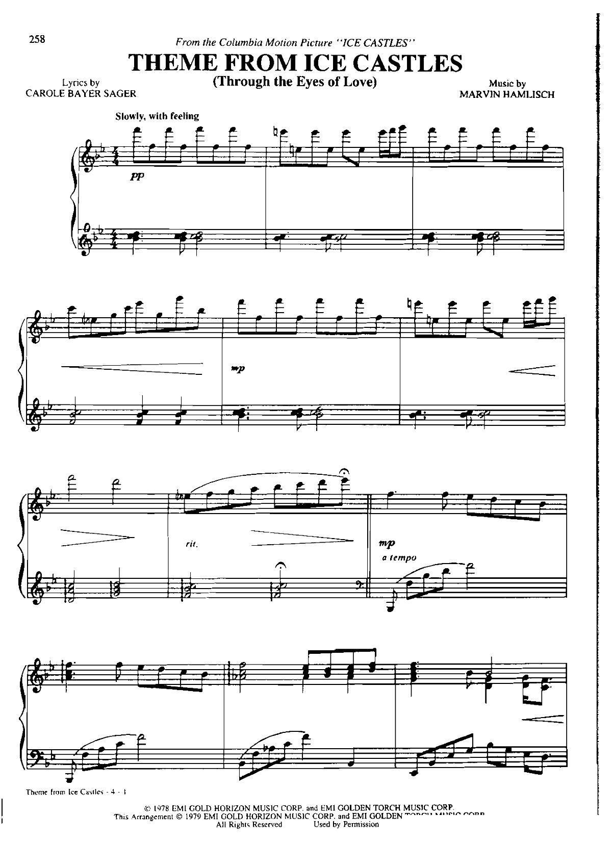 THEME FROM ICE CASTLES Dan Coates {(dio) (V)1