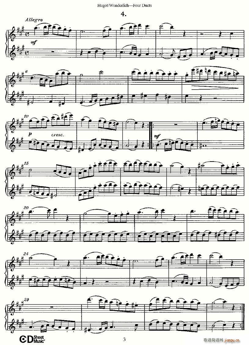 HugotWunderlich Four Duets(V)3