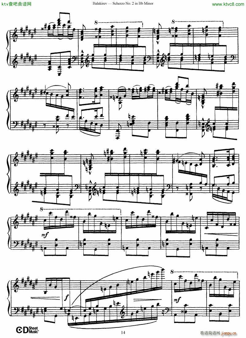 Balakirev Scherzo No 2 Bb Minor(V)14