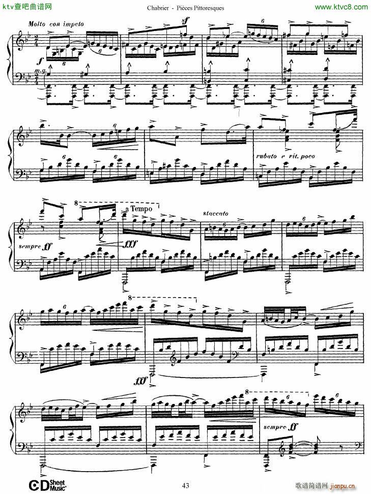 Chabrier Pices Pittoresques 7 10(V)14
