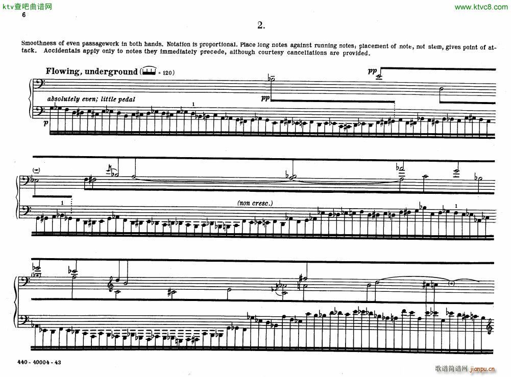 Bolcom 12 etudes for piano(V)6