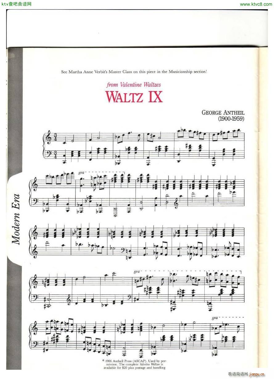 Antheil Waltz IX(V)1