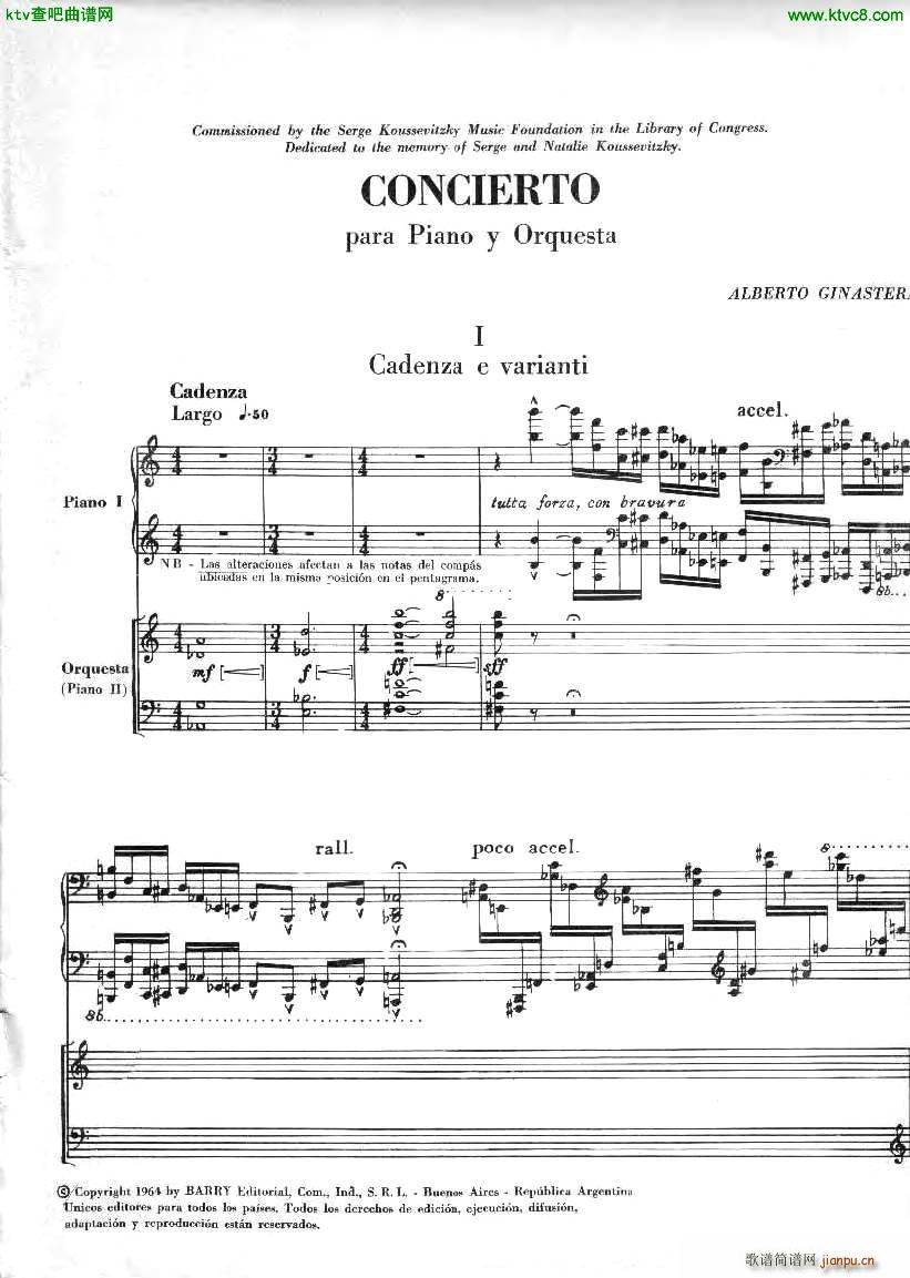 Ginastera Piano concerto No 1 part 1(V)1