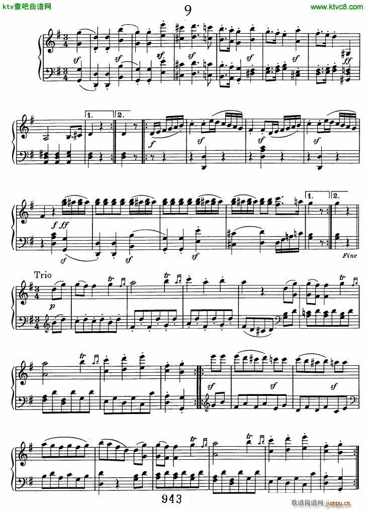 Beethoven WoO 7 12 Minuets(V)9