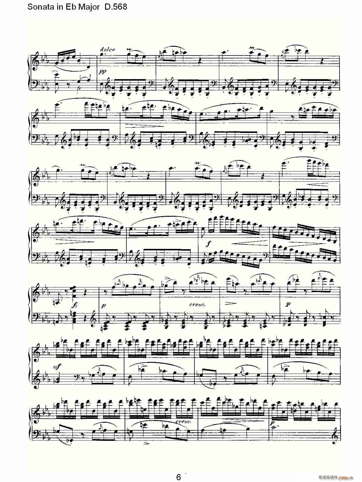 Sonata in Eb Major D.568(ʮּ)6