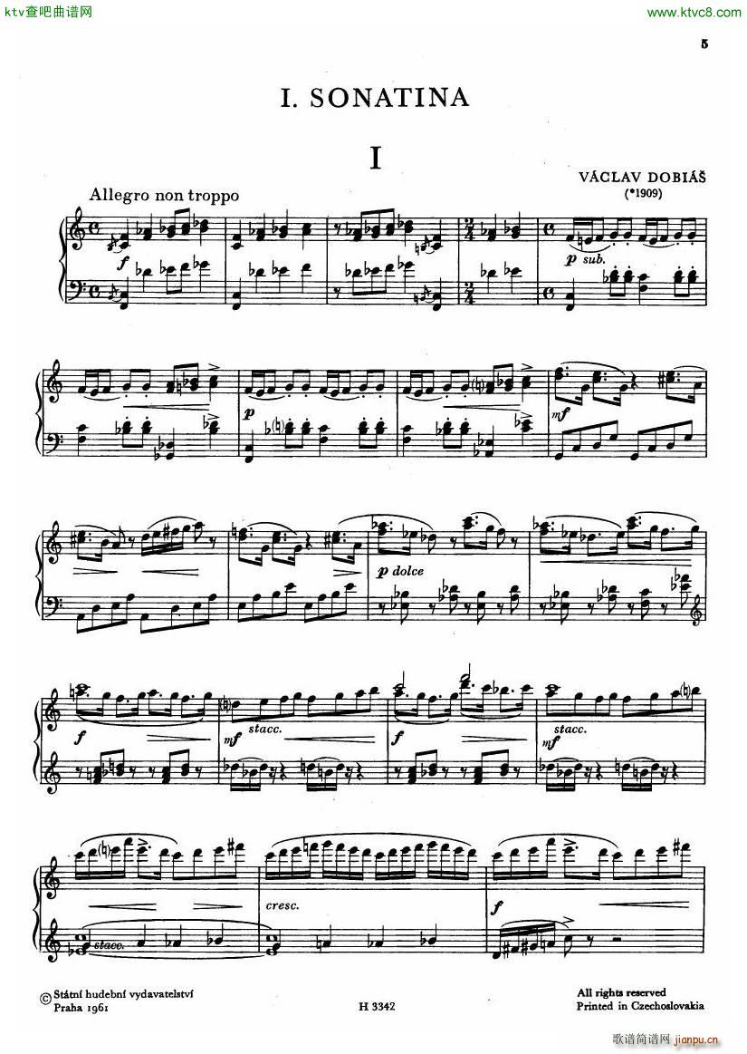 Dobias piano sonatina no 1(V)1