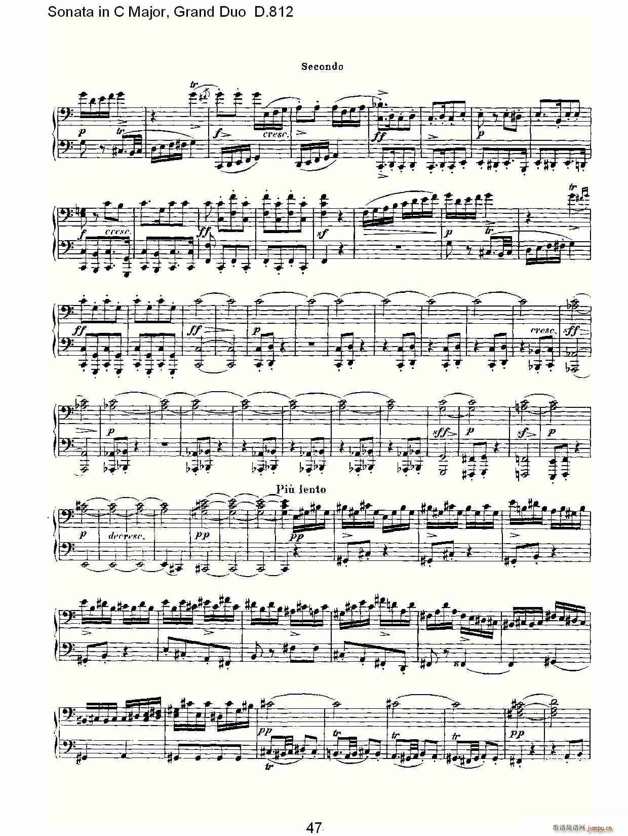 Sonata in C Major, Grand Duo D.812(V)17