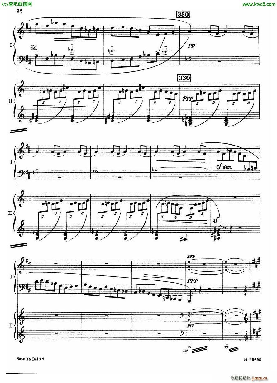 Britten Scottish Ballad op 26 arr for 2 pianos(V)33