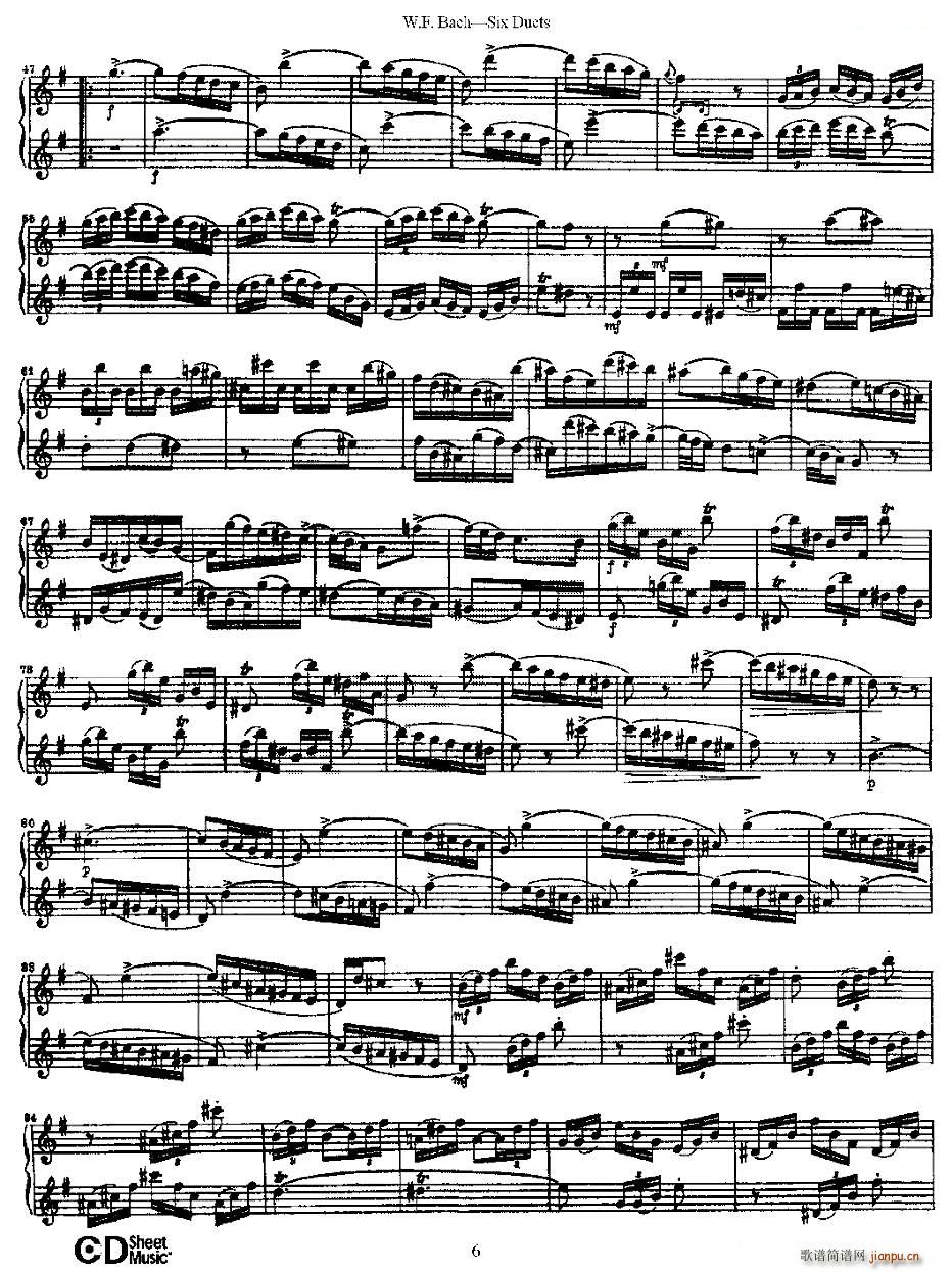 Six Duets ֮һ ׶ྚ(x) ~(V)6