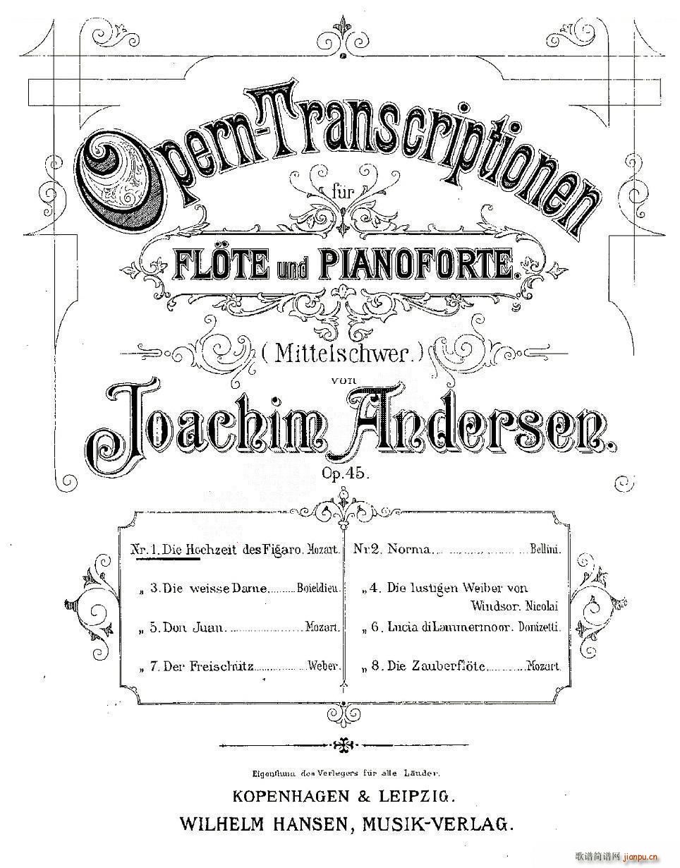 Opern Transcriptionen Op 45 1 ʒV(ѺV)1