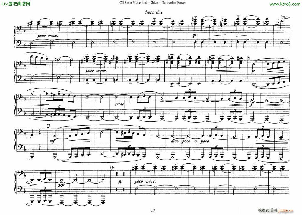 Grieg Norwegian Dance Op 35 1 4 Duet(V)27