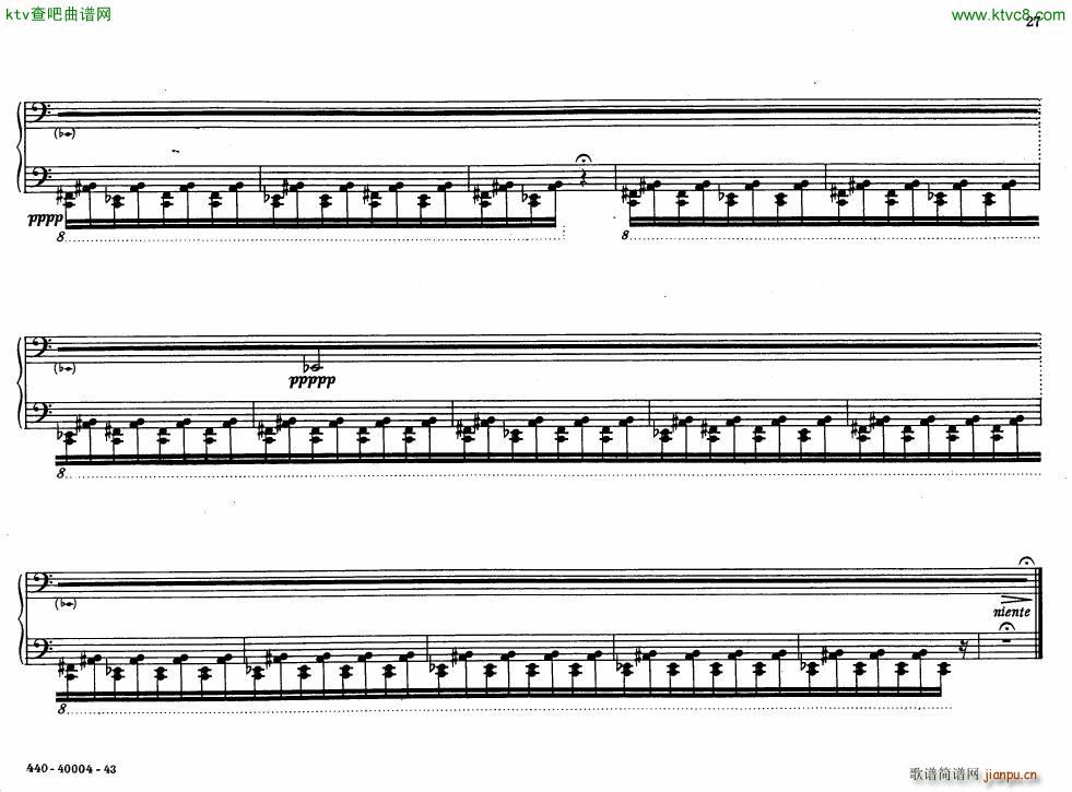 Bolcom 12 etudes for piano(V)27
