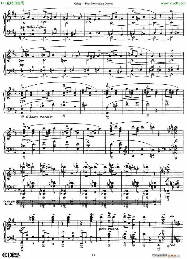 Grieg Four Norwegian Dances(V)17