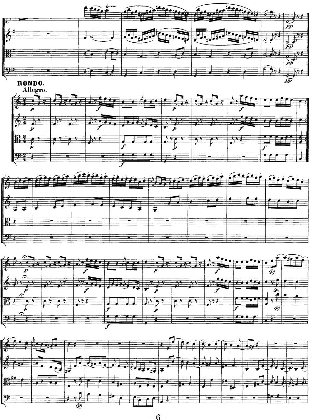 Mozart Quartet No 10 in C Major K 170(V)6