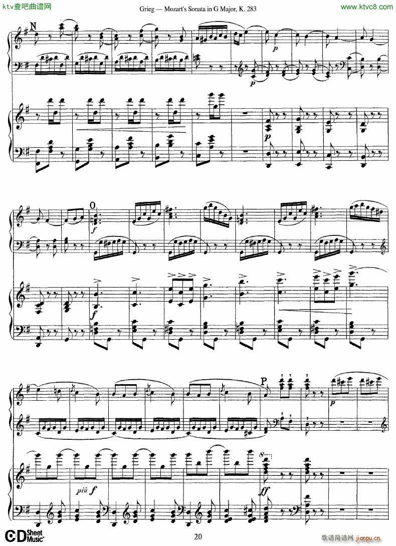 Grieg Sonata K 582 Mozart 2nd Piano Grieg(V)14
