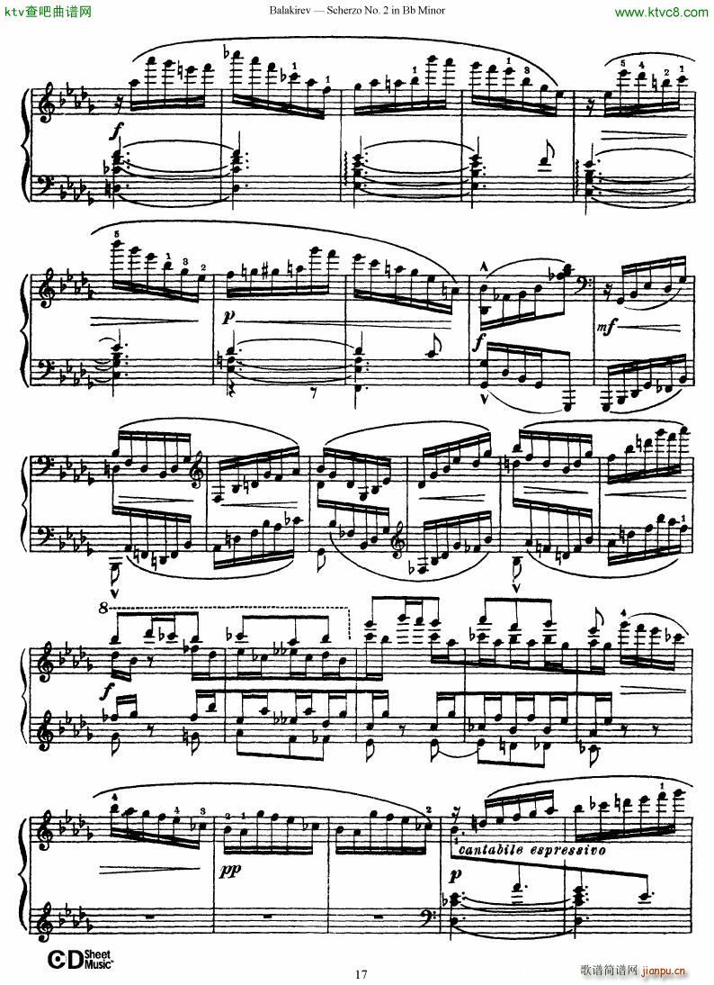 Balakirev Scherzo No 2 Bb Minor(V)17