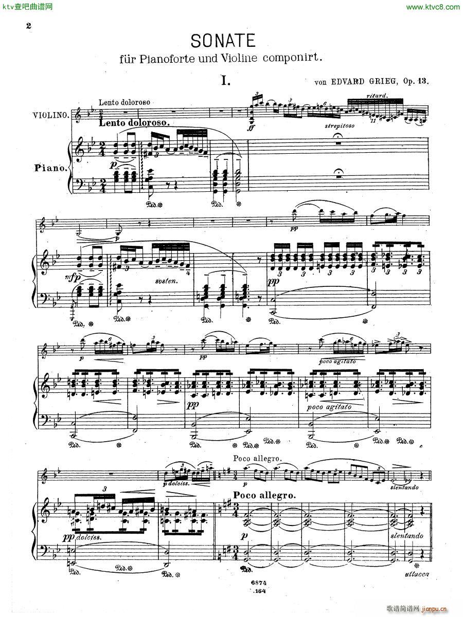 Grieg Violin Sonata 2 G dur op 13(V)1