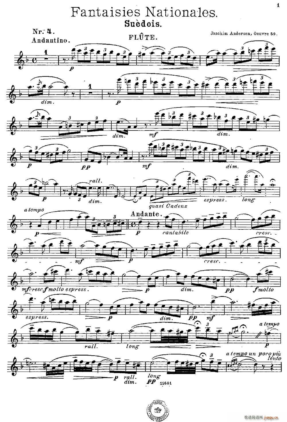 Fantaisies nationales Suedois Op 59 No 4(ѺV)1