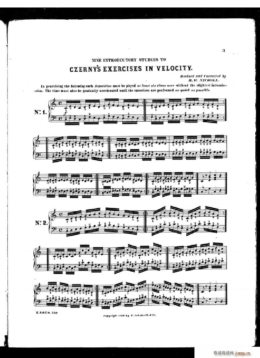 Czerny School of Velocity book 1 Op 299(V)1
