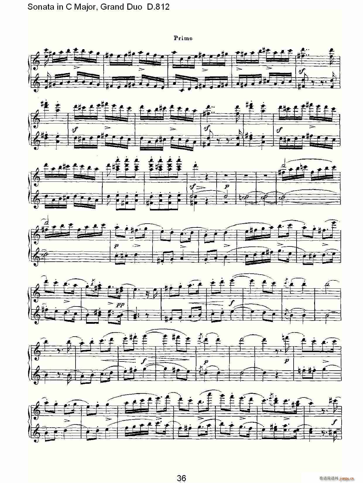 Sonata in C Major, Grand Duo D.812(V)6