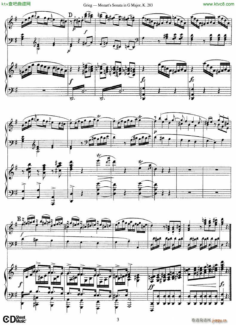 Grieg Sonata K 582 Mozart 2nd Piano Grieg(V)3